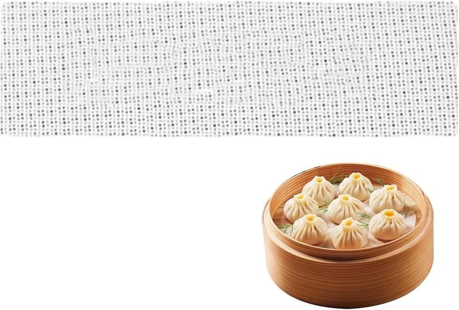 Stoompan Gaas Stoommat Voering Gezond Koken Hoge Temperatuur Bestendig 33 x 53 cm Wit