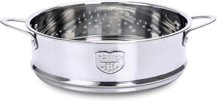 Stoompan Inzetstuk Keuken Stomer Gezond Koken Stapelbaar Ontwerp 20 cm Diameter Zilver