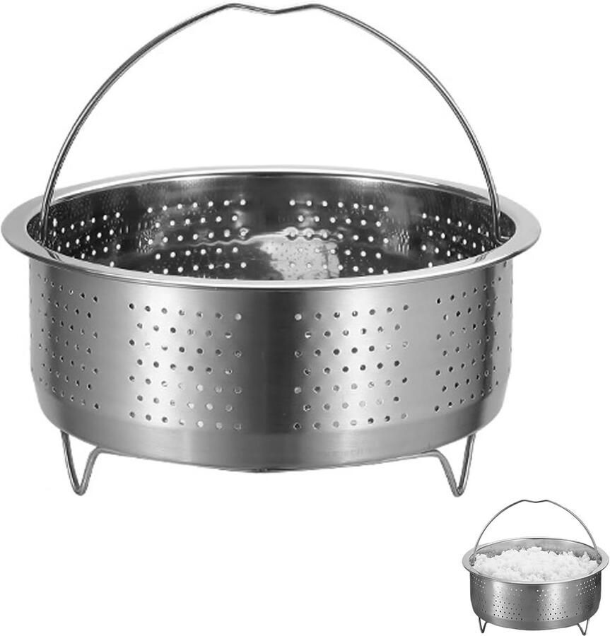 Stoompan Inzetstuk Stoomzeef Kookpan Gezond Koken Roestvrij Staal 304 22 cm Zilver