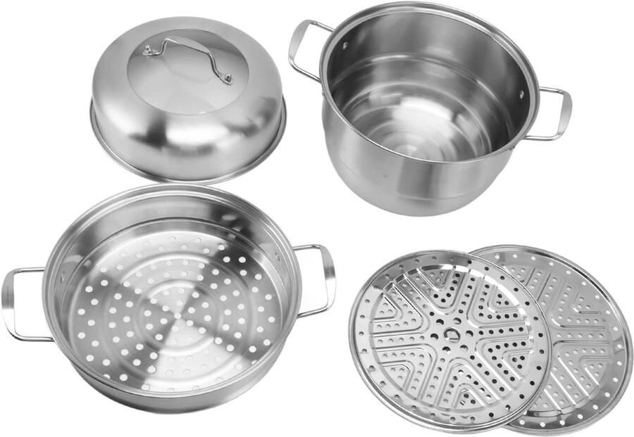 Stoompan Keuken Meerlaags Kookgerei Gezond Koken Stapelbaar Ontwerp 28cm Diameter