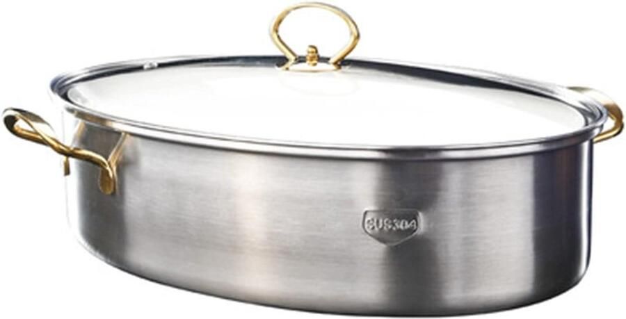 Stoompan Kookpan Gezond Koken Roestvrij Staal 38 cm Zilver