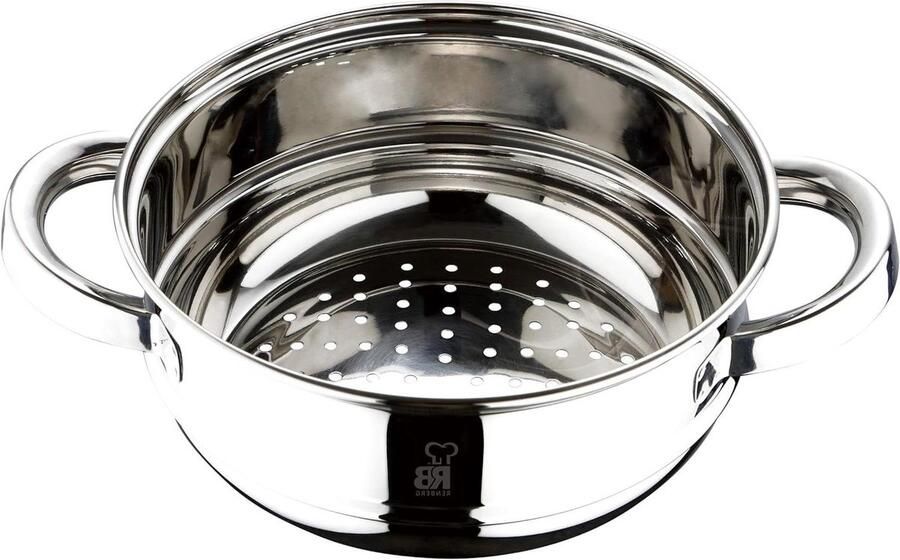 Stoompan Kookpan Stomer Gezond Koken Roestvrij Staal 18 cm Zilver