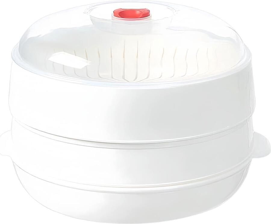 Stoompan Magnetron Snelle Kookpan Gezond Koken Ventilatie Deksel 2.5 Liter Cirkelvormig