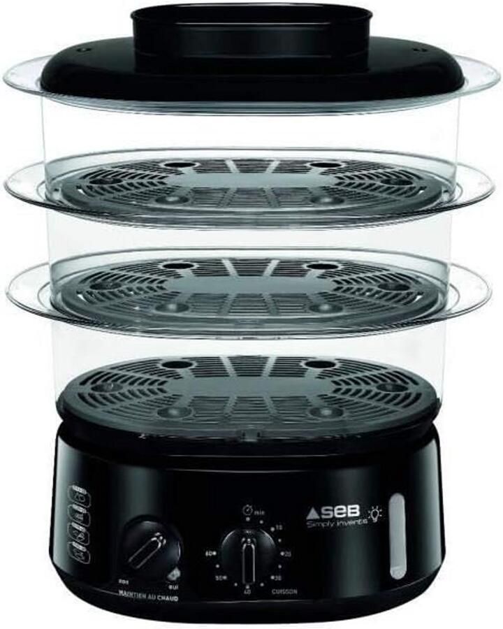 Stoompan met 3 Modulaire Schalen en Warmhoudfunctie