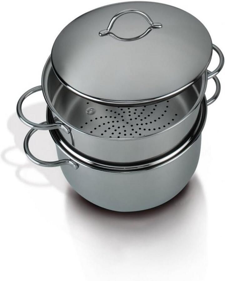 Stoompan met bodem RVS 24 cm Koken met stoom