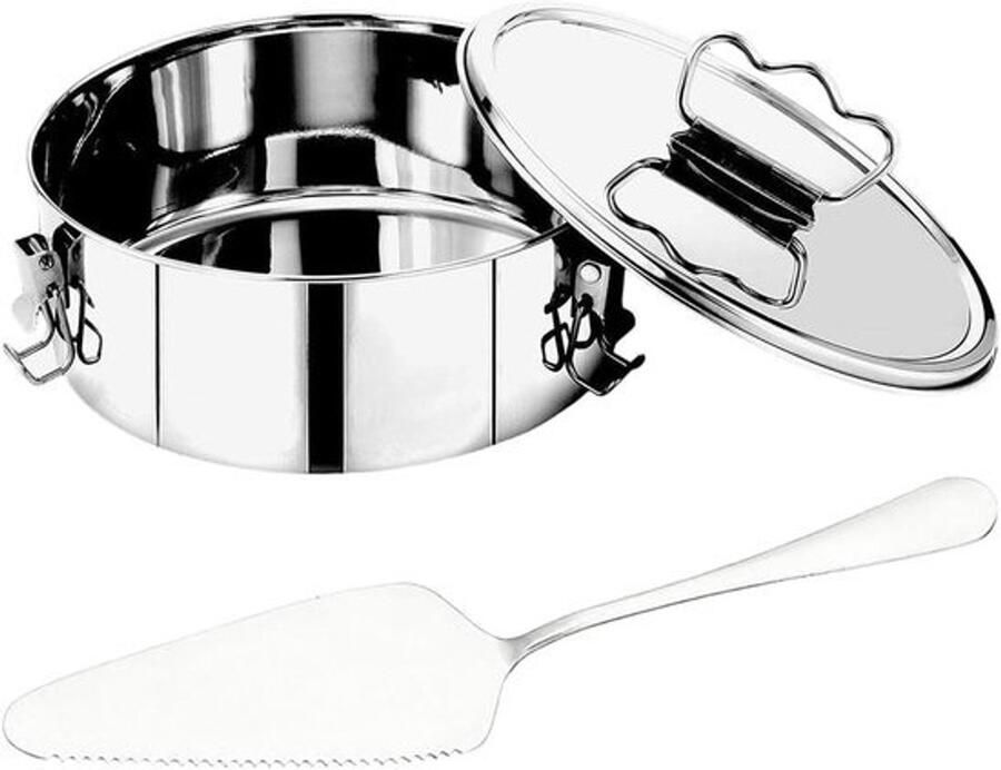 Roestvrijstalen stoompan Kookgerei met antiaanbaklaag Gezond Koken Waterdicht ontwerp 19 x 7.5 cm Zilverkleurig