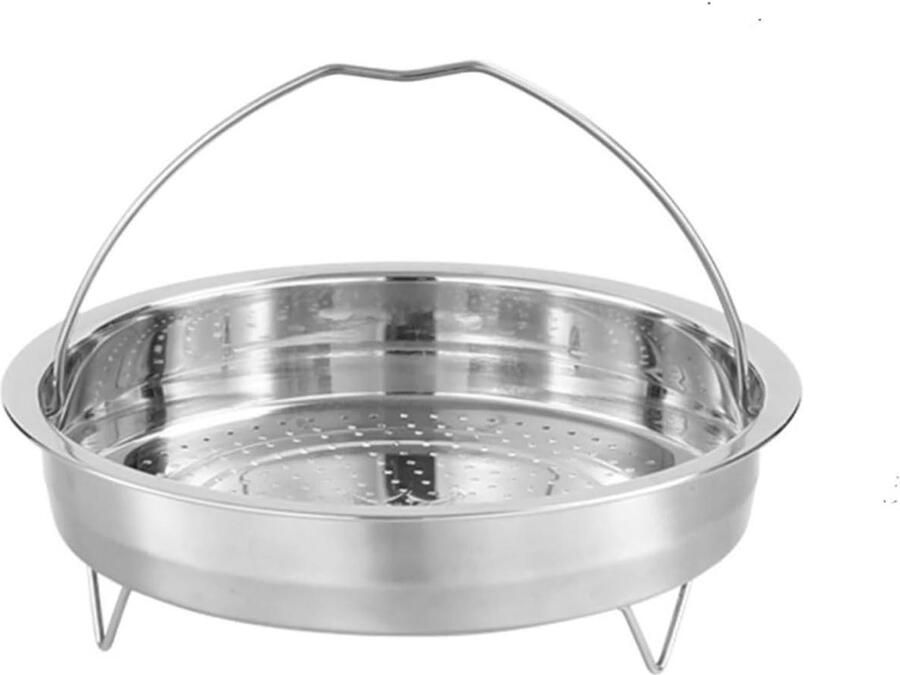 Stoompan Roestvrijstaal Stoommand Kookpan Gezond Koken Gelijkmatige Warmte 24 cm Zilver