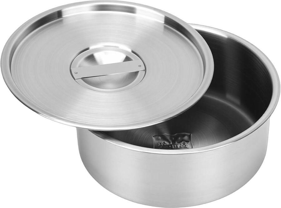 Stoompan RVS Gestoofde Kom Gezond Koken Gelijkmatige Warmte 15 cm Diameter Zilverkleurig