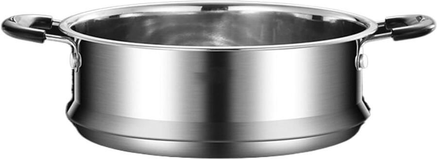 Stoompan RVS Kookpan stoom Gezond Koken Multi-laags Ontwerp Compact Zilver