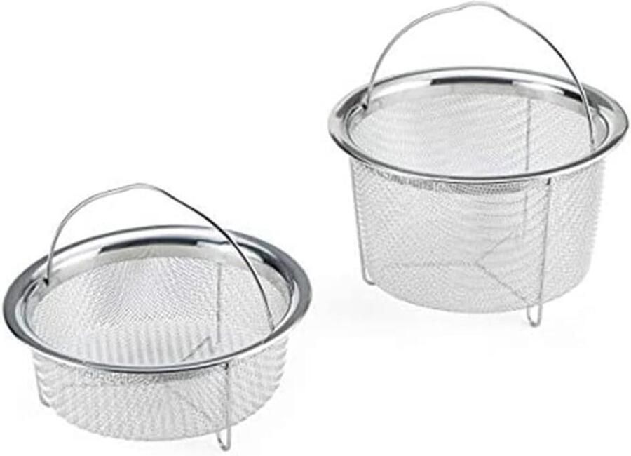 Stoompan Set Keukenmand Gezond Koken Dubbele Lagen 20.5 cm Zilver