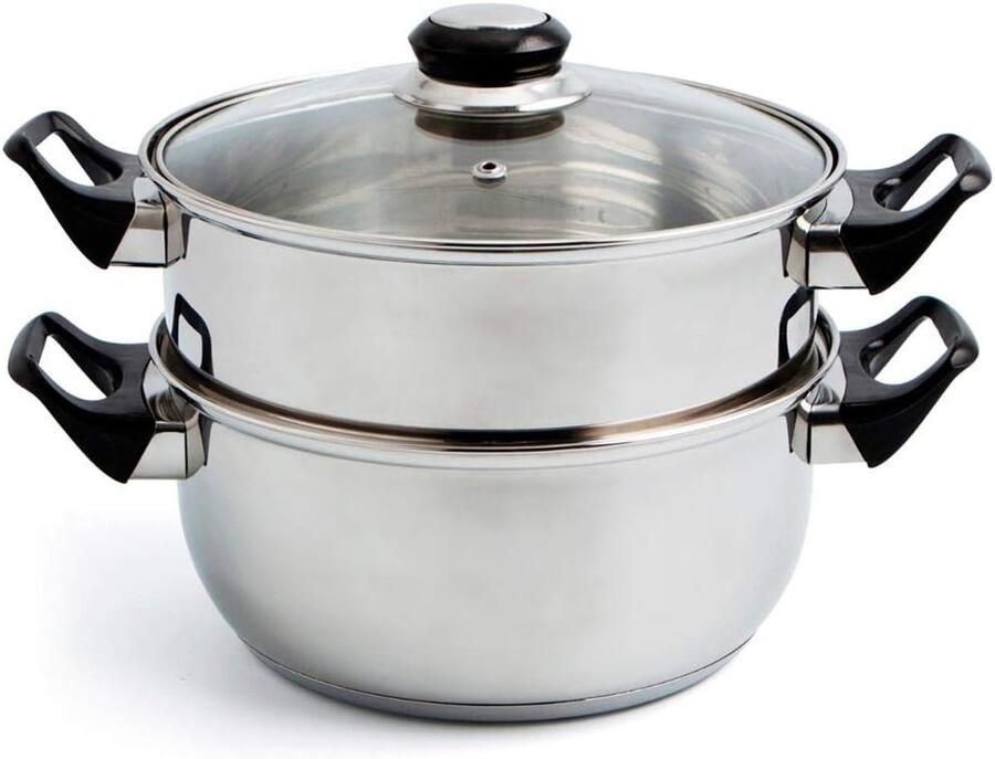 Stoomboot Steelpan Set Kookgerei Roestvrij Algemeen Koken Thermisch Schokbestendig 943 Liter Staal