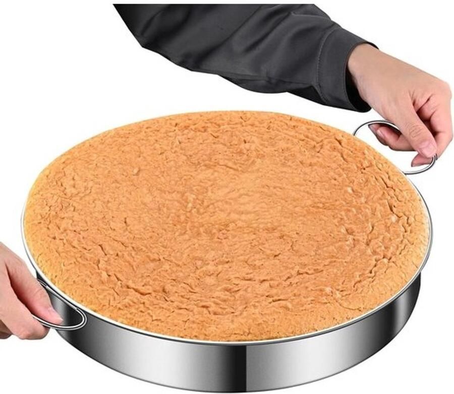 Stoompan voor cake Stoomovenbakvorm Gezond koken Roestvrij staal 24-30 cm Zilverkleurig