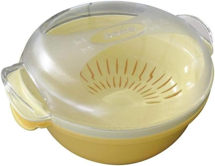 Stoompan voor Magnetron Snel en Gezond Groenten Stomen Rood