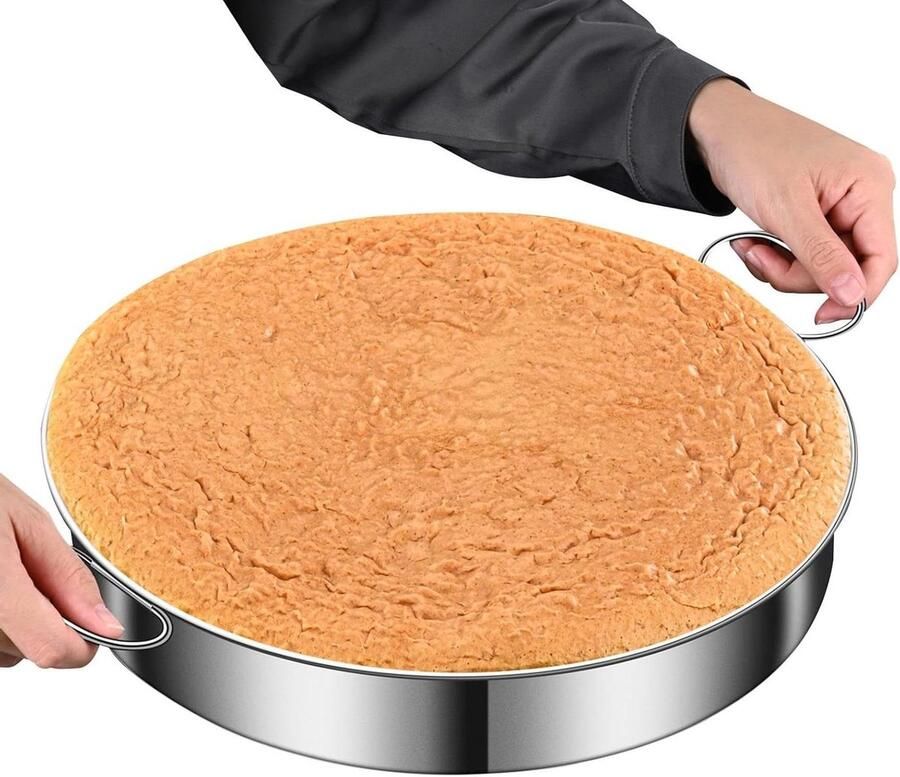 Stoompan voor Taart Stoomoven Bakvorm Gezond Koken Anti-aanbak Handgrepen 24-30 cm Zilverkleurig