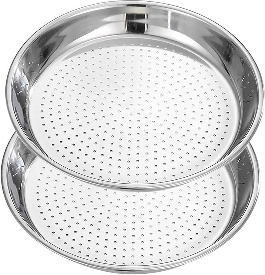 Stoomplaat Stoommand Gezond Koken Lekvrij Ontwerp 2 stuks 275 cm Zilver