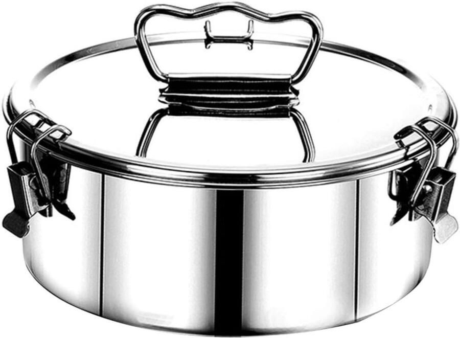 Stoompot Keuken Kookketel Accessoires Gezond Koken Roestvrij Staal 19x19x7.5CM Zilver