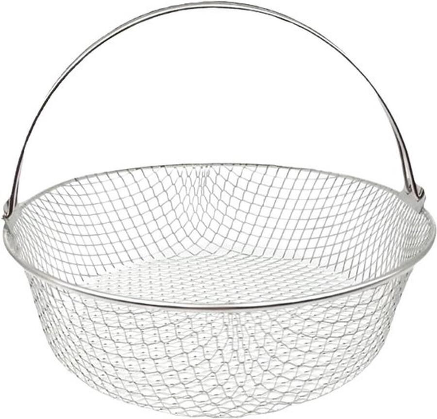 Stoomrek Bakmand Zeef Gelijkmatig Koken Roestvrij Staal 22 x 7.3 cm Zilver