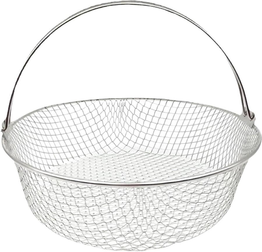 Stoomrek Bakmand Zeef Gelijkmatig Koken Roestvrij Staal 22 x 7.3 cm Zilver