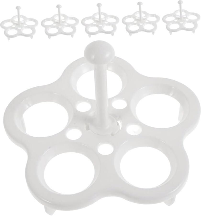 Stoomrek Eieren Eierhouder Stoom Eieren Stomen Hittebestendig Plastic 12 x 12 x 2 cm Wit