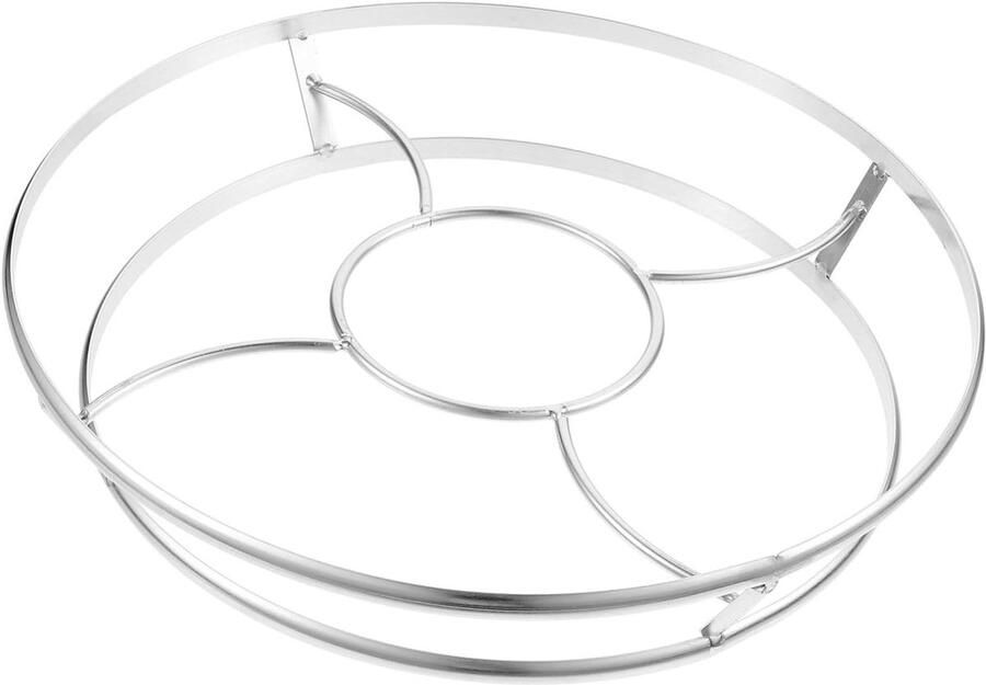 Stoomrek Keuken Kookrek Panhouder Gelijkmatig Koken Hittebestendig Ontwerp 26 cm Diameter Zilver