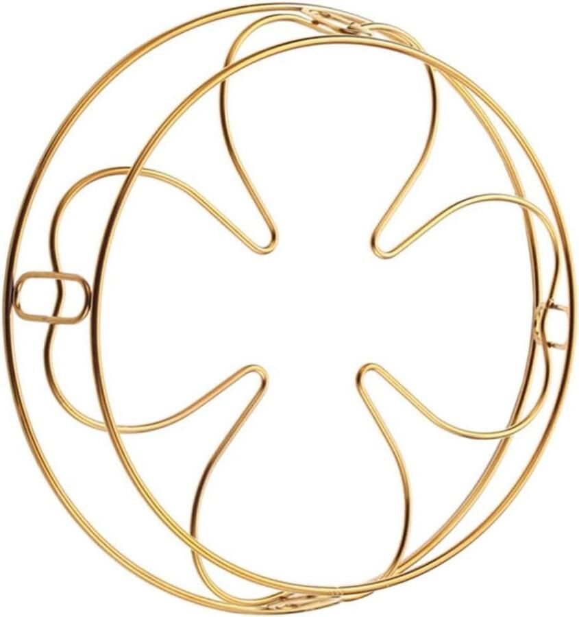Stoomrek Keuken Kookrek Stoomhouder Gezond Koken Opklapbaar Ontwerp 24.5 cm Diameter Goud
