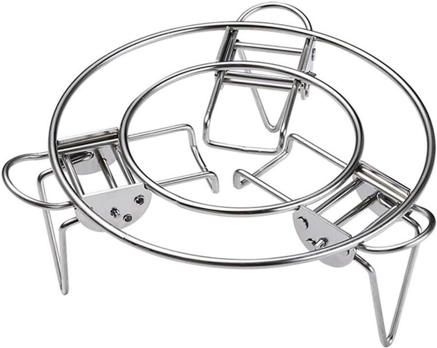 Stoomrek Keuken Kookrek Verstelbaar Gezond Koken Telescopisch Ontwerp 16-24 cm Zilver