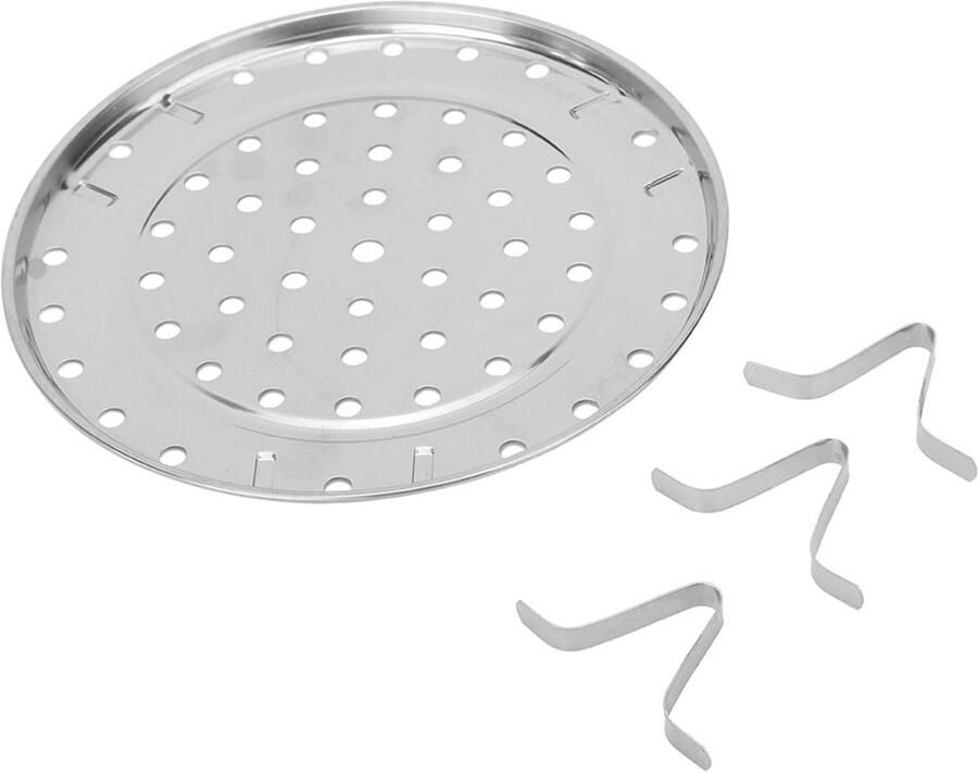 Stoomrek Keuken Stoompan Inzet Gezond Koken Gelijkmatige Warmte 20 cm Diameter Zilver