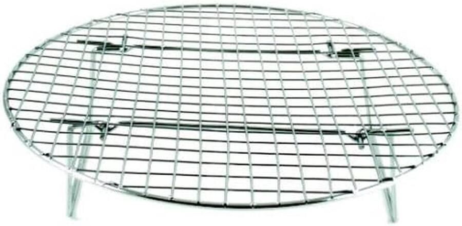 Stoomrek Koelrek Voedsel Stomen Inklapbare Poot 45 cm Zilver