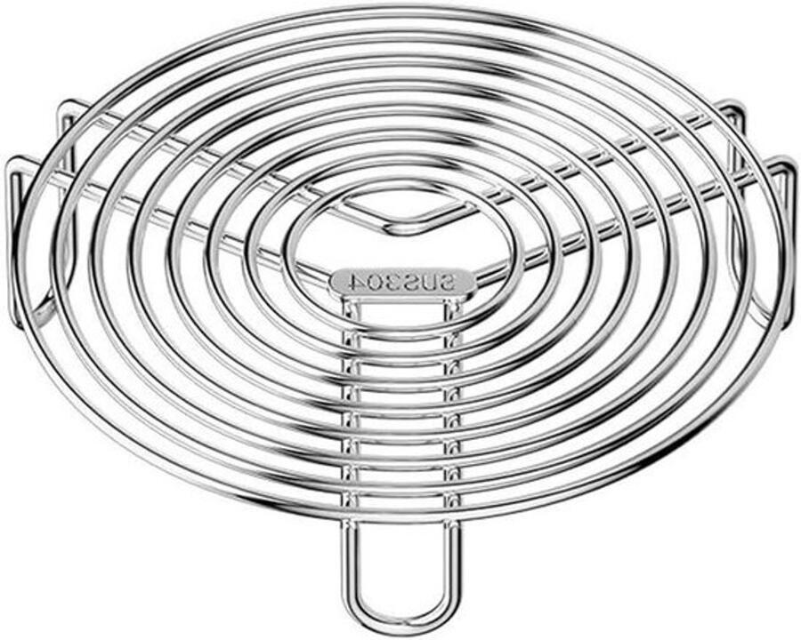 Stoomrek Kookonderzetter Stoommand Gezond Koken Roestvrij Staal 304 24 cm Zilver