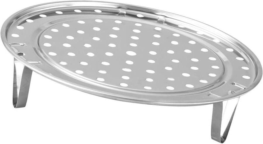 Stoomrek Kookrek Gezond Koken Met Verwijderbare Poot 18 cm Zilver