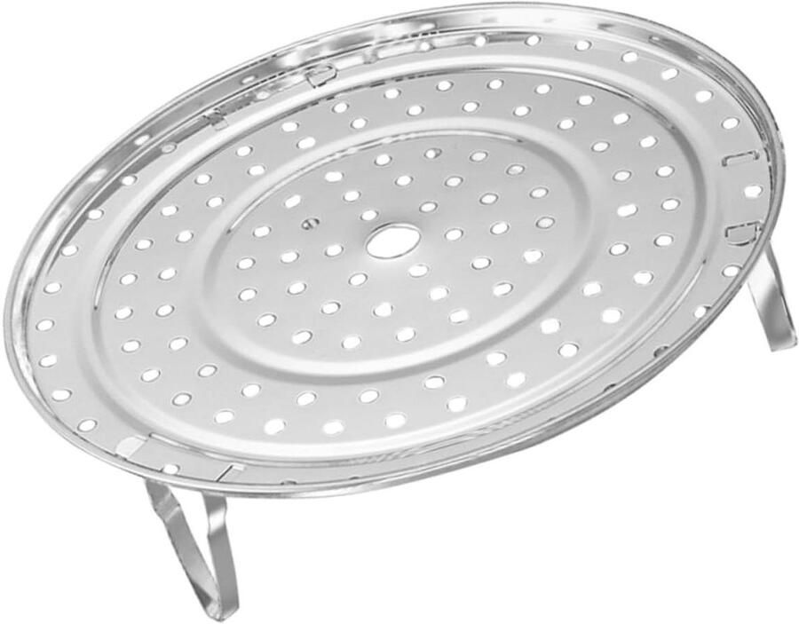 Stoomrek met Statief Kookmand Bakrek Gezond Koken Roestvrij Staal 18 cm Zilverkleurig