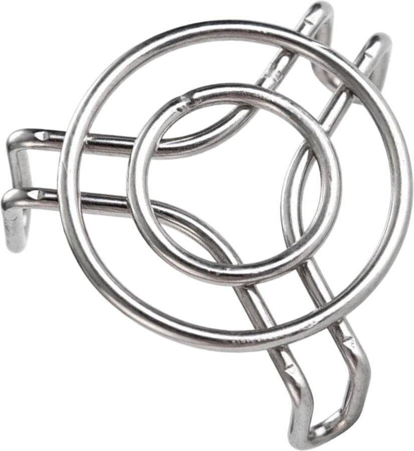 Stoomrek voor potten Kookaccessoire Gezond Koken Compact ontwerp 6 x 6 cm Zilverkleurig