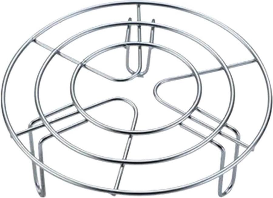 Stoomrek Roestvrij Staal Bakrooster Stoominzet Gelijkmatig Garen Robuuste Driehoekbasis 155 x 55 cm Zilver