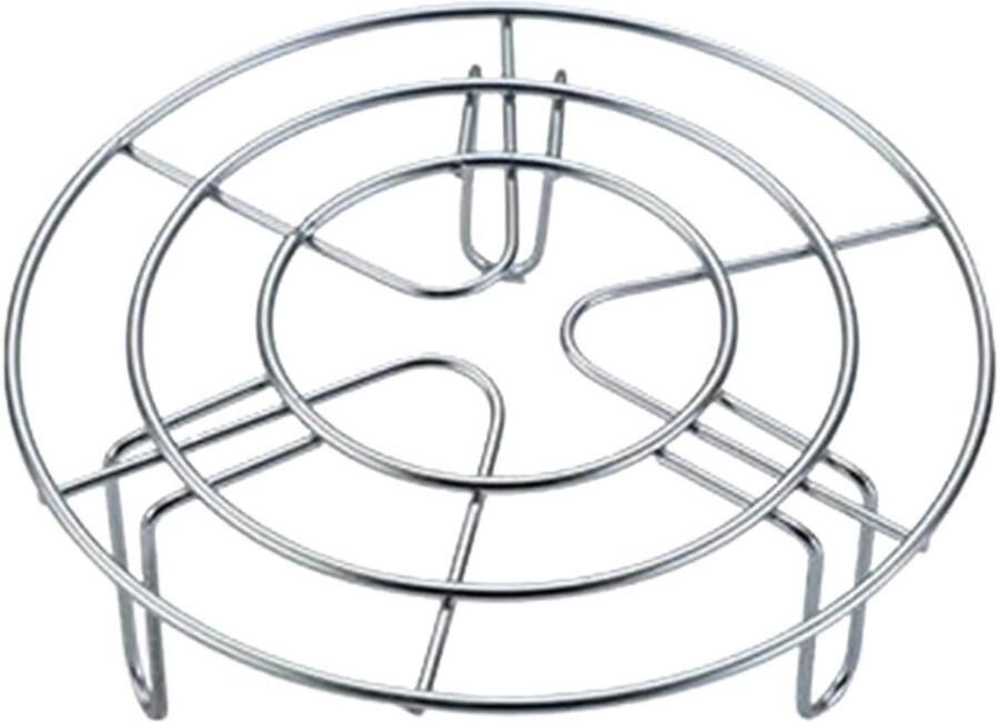 Stoomrek Roestvrij Staal Keukenrooster Bakrek Gelijkmatig Koken Versterkte Driehoekige Basis 15.5 x 5.5 cm Zilver