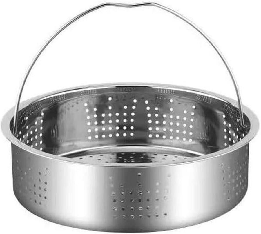 Stoomrek Roestvrij Staal Kookmand Stoompan Gezond Koken Vaatwasserbestendig 20 cm Zilverkleurig