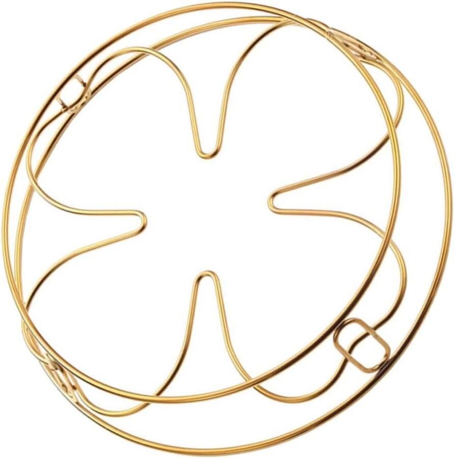 Stoomrek Roestvrijstaal Kookrek Houder Gezond Koken Vaatwasmachinebestendig 24.5 cm Diameter Goudkleurig