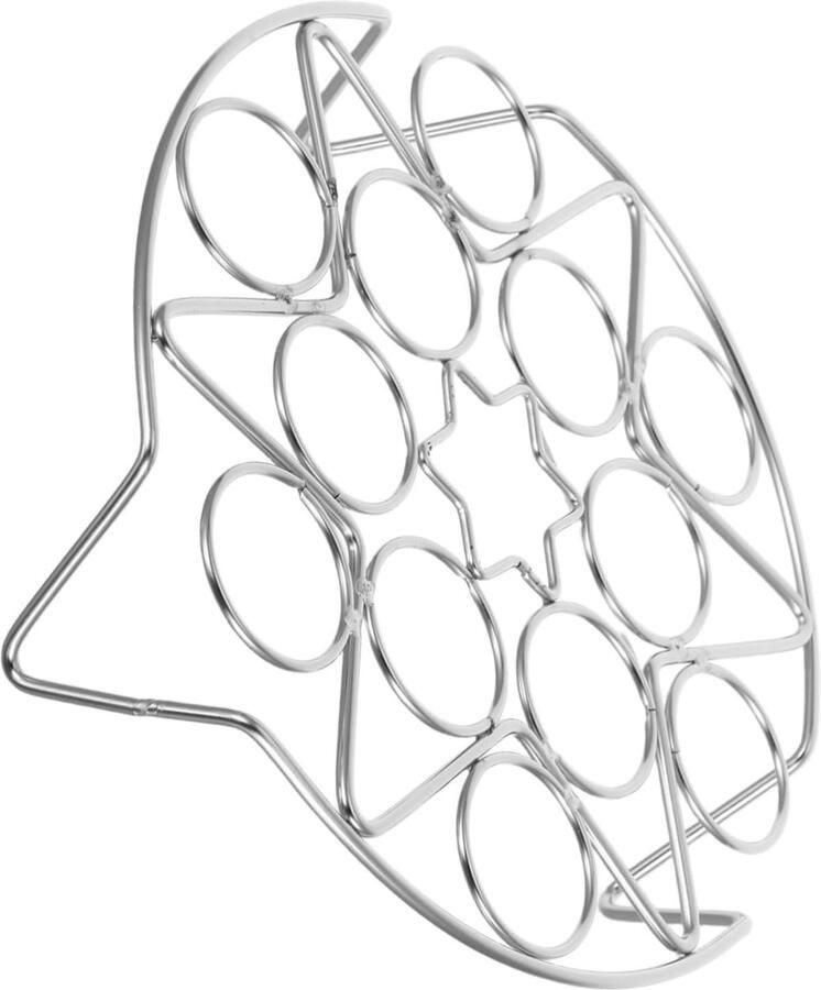 Stoomrek RVS Eierhouder Kookrek Gezond Koken Hoge Waterafscheiding 22 cm Diameter Zilver
