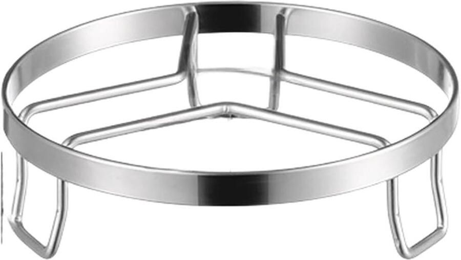 Stoomrek RVS Kookinzetstuk Gelijkmatig Koken Verhoogde Poten 16x16x5 cm Zilver