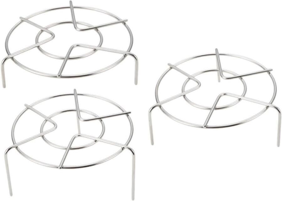 Stoomrek RVS Kookrek Afkoelrek Voedsel Stomen Hittebestendig 15x8CM Zilver