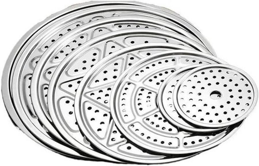 Stoomrek RVS Kookrek Pan Gezond Koken Vaatwasserbestendig 16 cm Zilver