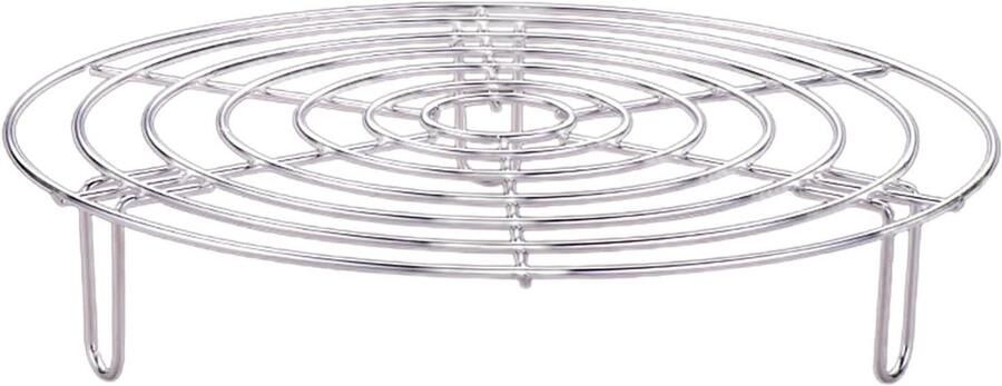 Stoomrek RVS Kookrek Panhouder Gezond Koken Voedselkwaliteit RVS 16-28 cm Zilver