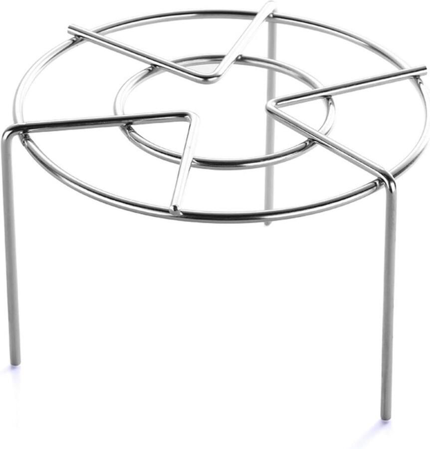 Stoomrek RVS Kookrek Vergulde Gezond Koken Verhoogde Pot Stand 16 cm Diameter Zilver