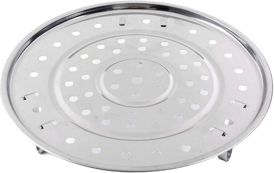 Stoomrek RVS Kookstandaard Pan Gezond Koken Verstelbare Diameter 18-30 cm Zilver