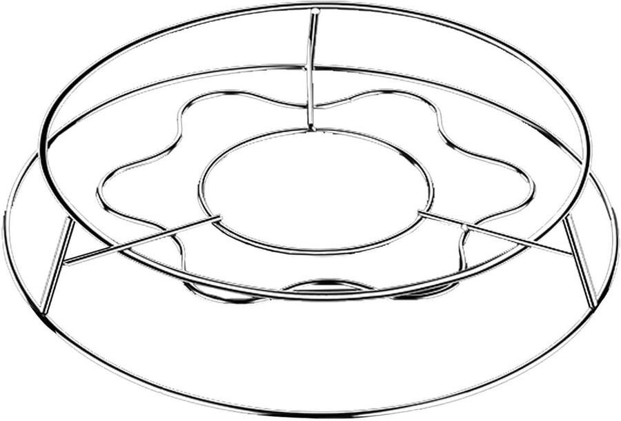 Stoomrek RVS Panrek Keuken Koken en Serveren Stabiele Dubbele Structuur 26.4 x 11.1 cm Zilver