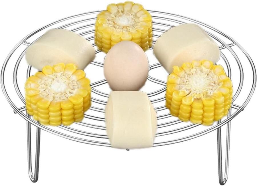Stoomrek RVS Stoominzet Pot Gezond Koken Verdikte Anti-Roest 20 x 7 cm Zilver