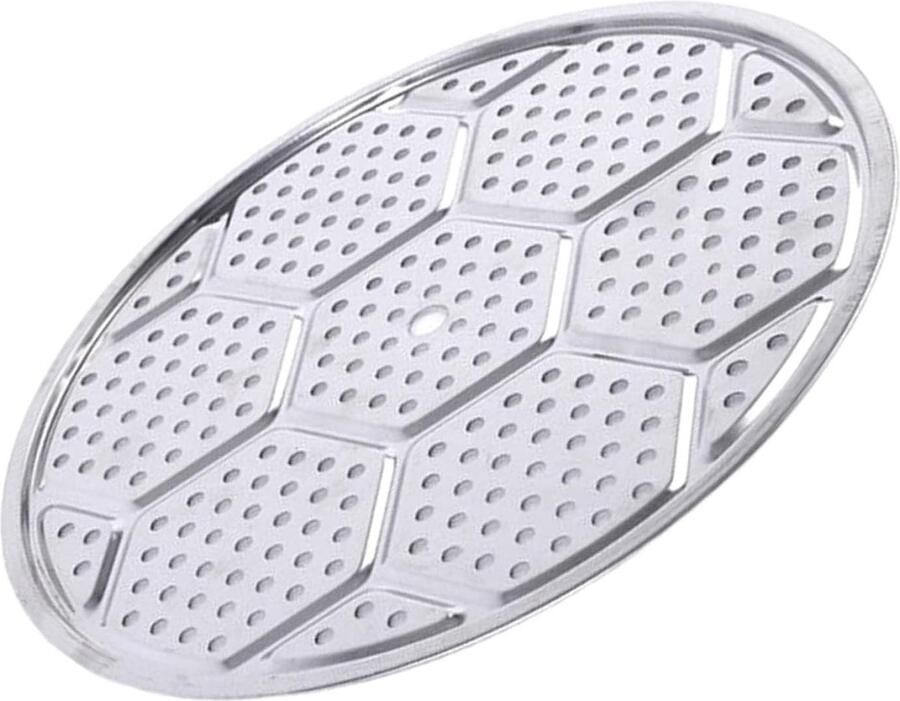 Stoomrek RVS Stoominzet Ronde Pan Gezond Koken Hittebestendig Ontwerp 25 cm Diameter Zilver
