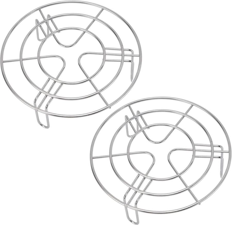 Stoomrek RVS Stoommandje Coaster Gezond Koken Hittebestendig 250°C 15.5 cm Diameter