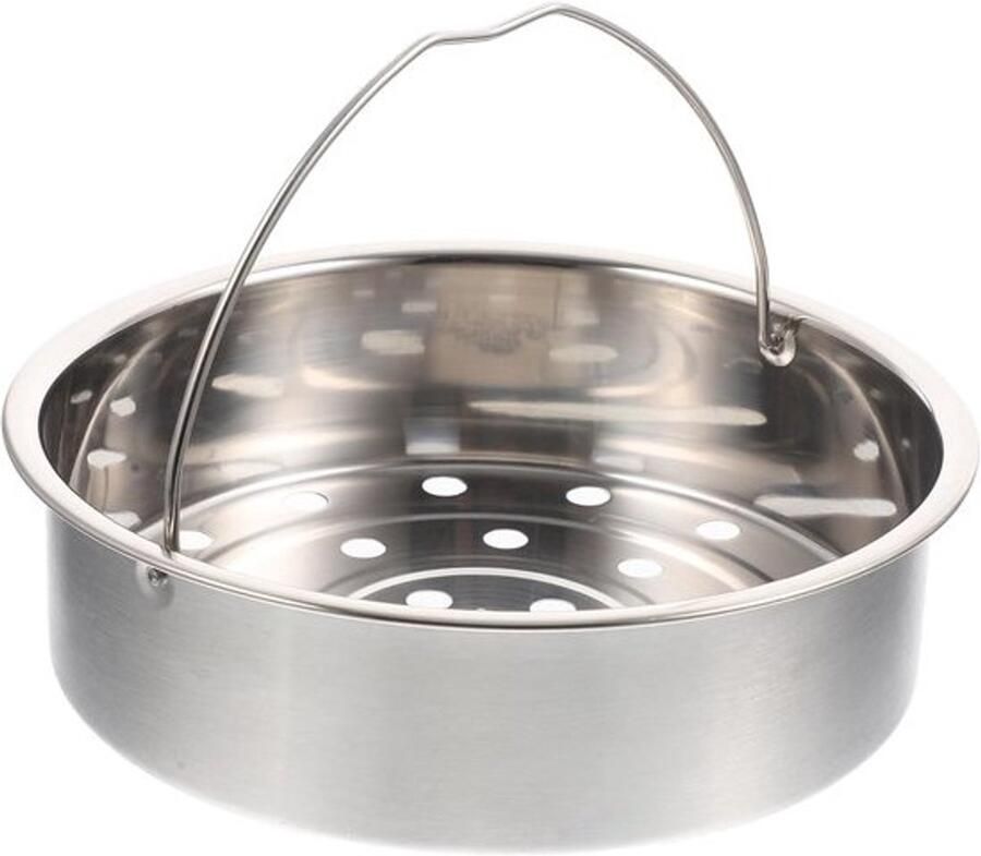 Stoomrek Rvs Stoommandje Stoompan Gezond Koken Duurzaam Roestvrij Staal Ronde Schaal