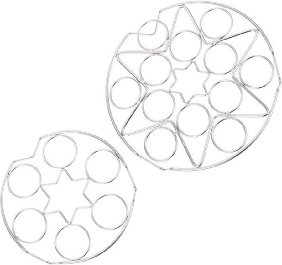 Stoomrek Set Keuken Accessoires Gezond Koken Roestvrij Staal 22cm Diameter Zilver