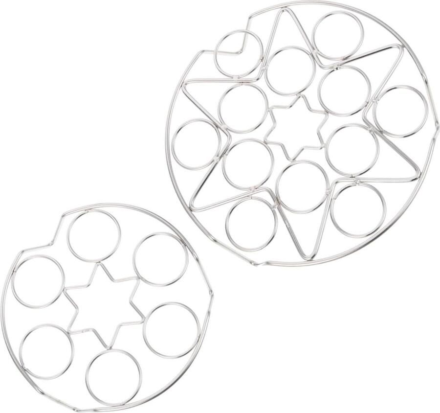 Stoomrek Set Keuken Accessoires Gezond Koken Roestvrij Staal 22cm Diameter Zilver